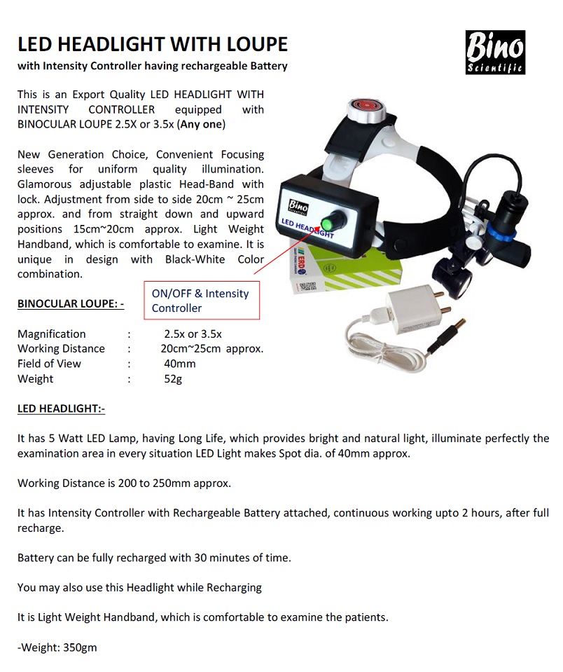 LED Headlight with Loupe,DENTAL Loupe MANUFACTURERS,DENTAL Loupe 2.5x